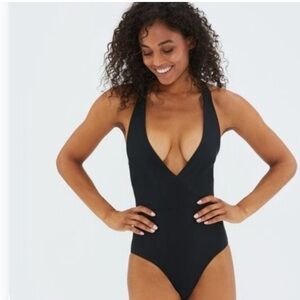 Summersalt Deepdive Black Women's One Piece Swimsuit size 2